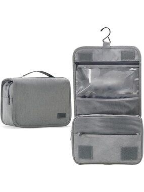 Toiletry Bag for Travel Grey